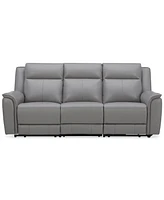 Addyson 88" 3-Pc. Leather Sofa with 2 Zero Gravity Recliners Power Headrests & 1 Armless Chair, Created for Macy's