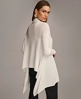 Donna Karan Women's Long-Sleeve Drape-Front Cardigan