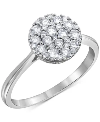 Diamond Circle Cluster Ring (1/2 ct. t.w.) in 10k White Gold