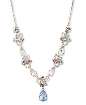 Givenchy Crystal Petal Pendant Necklace, 16" + 3" extender