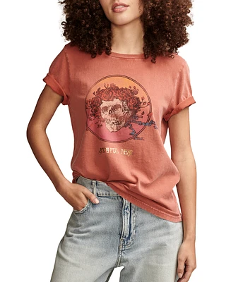 Lucky Brand Women's Grateful Dead Cotton Skull Graphic T-Shirt