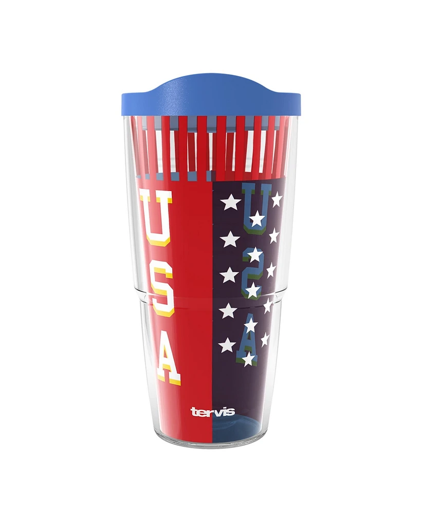 Tervis Take The Podium Made in Usa Double Walled Insulated Tumbler Travel Cup Keeps Drinks Cold & Hot, 24oz, Classic