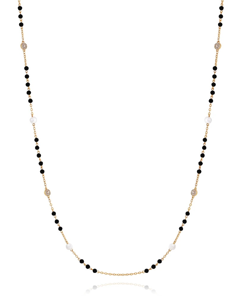 T Tahari Multi-Tone Long Dainty Necklace