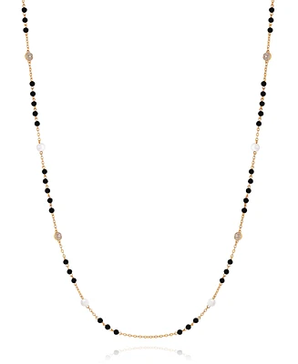 T Tahari Multi-Tone Long Dainty Necklace