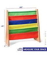 5 Pockets Kids Book Shelf And Magazine Rack Multi Color