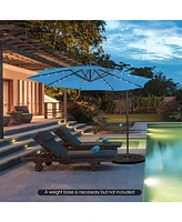 Patio Solar Powered Cantilever Umbrella with Tilting System