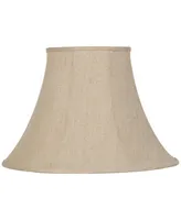 Beige Linen Large Bell Lamp Shade 9" Top x 19" Bottom x 12.5" High (Spider) Replacement with Harp and Finial - Springcrest