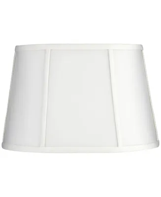 White Racetrack Small Oval Lamp Shade 12" Wide and 9" Deep at Top x 15" Wide and 12" Deep at Bottom x 10" Slant x 10" High (Spider) Replacement with H