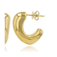 Alev Jewelry Aj by Alev Golden Open Hoop Earrings