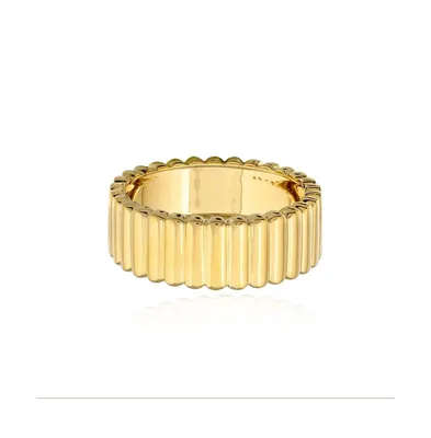 Alev Jewelry Aj by Alev Thick Striped Gold Ring