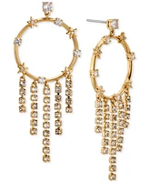 Ajoa by Nadri Cubic Zirconia Dreamcatcher Drop Hoop Earrings