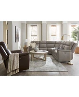 Addyson Zero Gravity Leather Sectional Collection Created For Macys