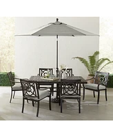 St Croix Outdoor 7-pc dining Set (68x38" table + 6 chairs), Created for Macy's