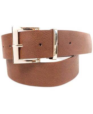 On 34th Women's Square-Buckle Faux-Leather Belt, Created for Macy's