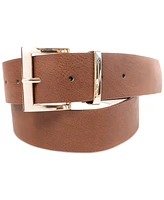 On 34th Women's Square-Buckle Faux-Leather Belt, Created for Macy's