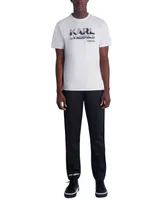 Karl Lagerfeld Paris Men's Slim Fit Heavyweight Fleece Mesh Trim Scuba Pants, Created for Macy's