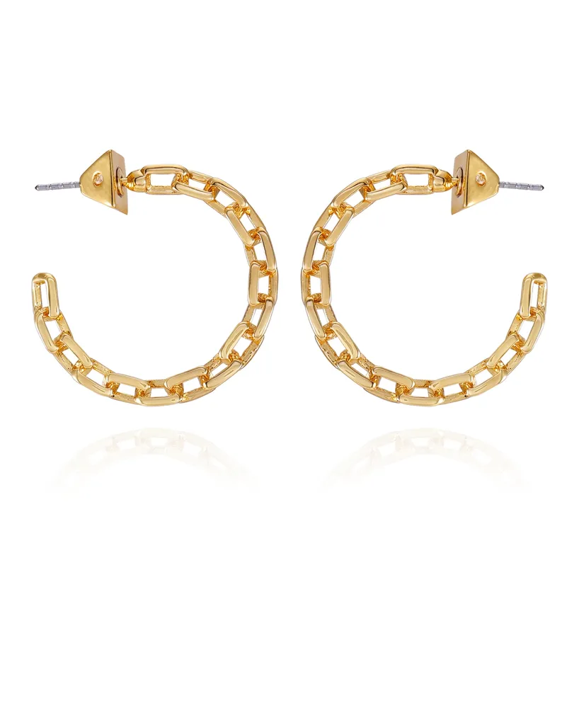 Vince Camuto Gold-Tone Link Hoop Earrings