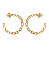 Vince Camuto Gold-Tone Link Hoop Earrings