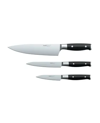Ninja Foodi NeverDull German Stainless Steel Premium System 3-Piece Chef Knife, Utility Knife Paring Knife Set