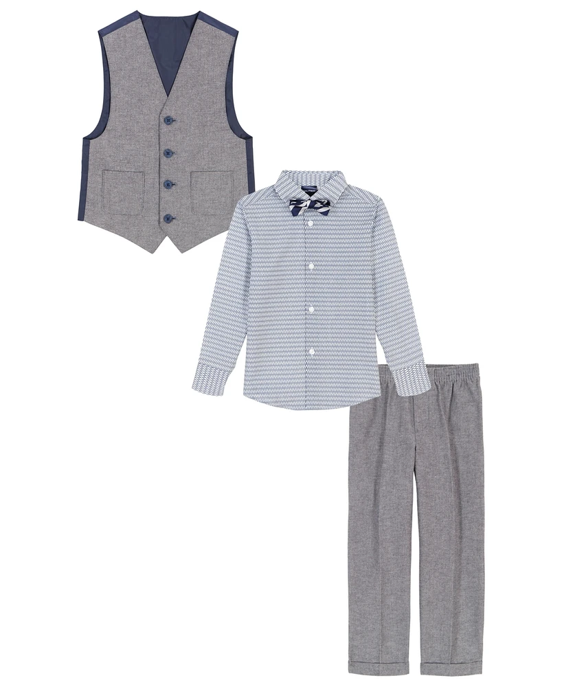 Nautica Little Boys Linen Look Machine Washable Vest Set