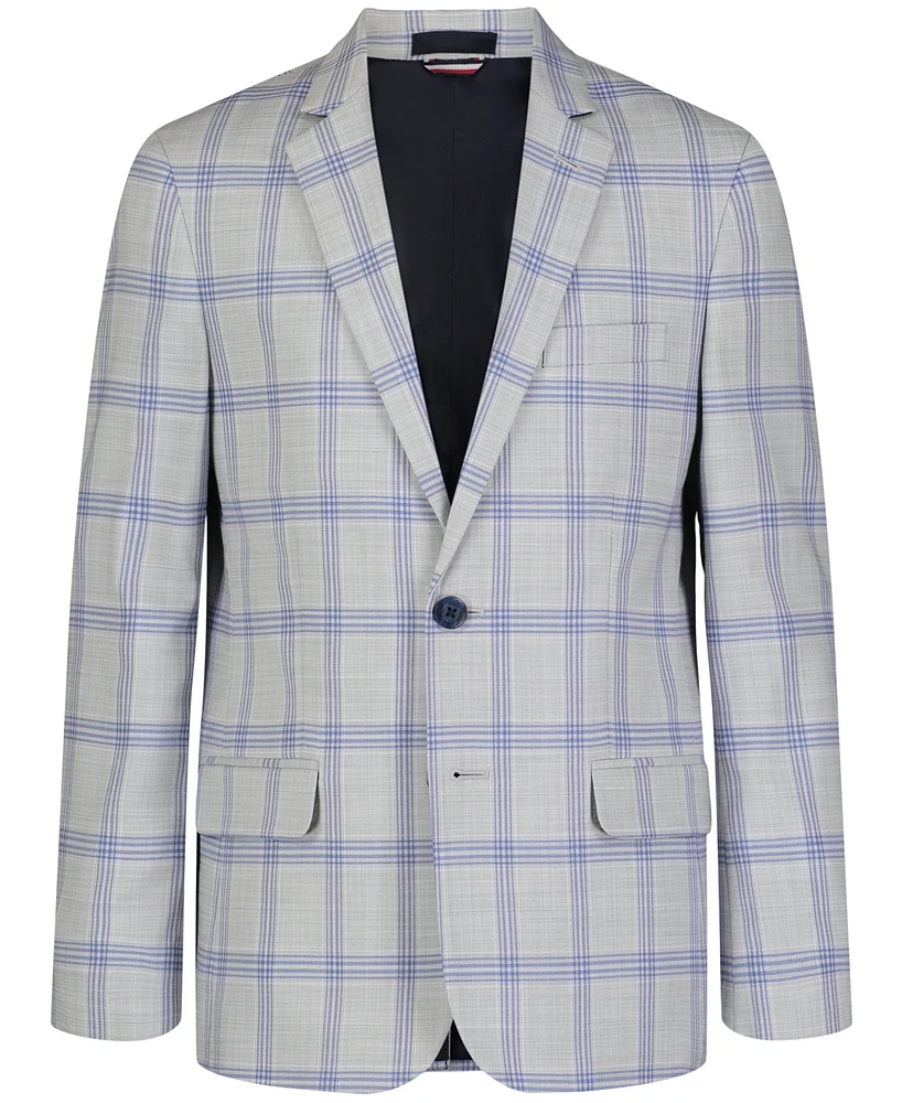 Tommy Hilfiger Big Boys Modern-Fit Stretch Multi Windowpane Sport Coat