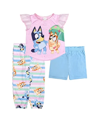 Bluey Toddler Girls Pajama, 3 Piece Set