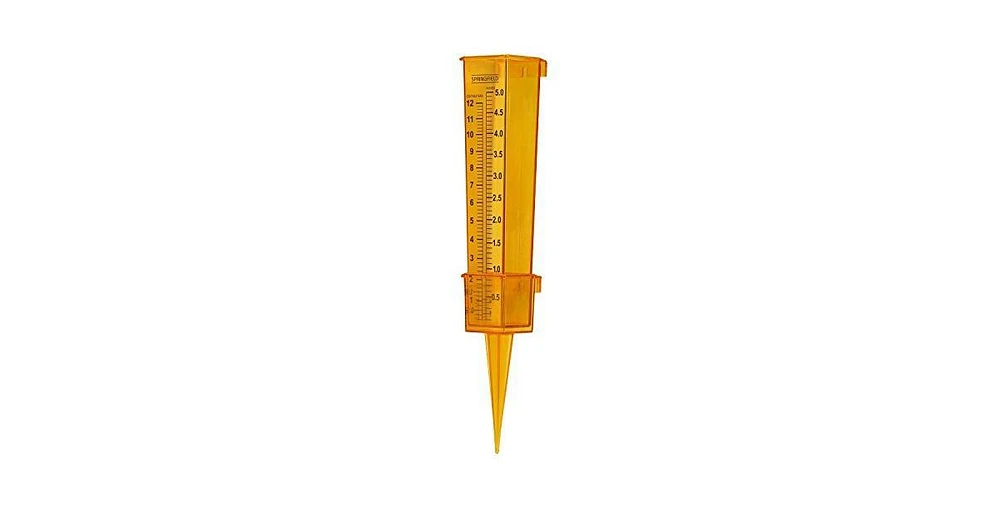 Taylor Precision Products 2-Piece Sprinkler and Rain Gauge, Yellow