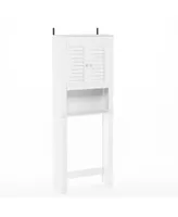 Furinno Indo Louver Door Bath Cabinet - White - 62.99 x 23.62 x 8.27 in.