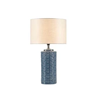 Home Outfitters Navy Table Lamp , Great for Bedroom, Living Room, Modern/Contemporary