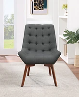 Office Star 33.5" Wood, Fabric Shelly Tufted Chair