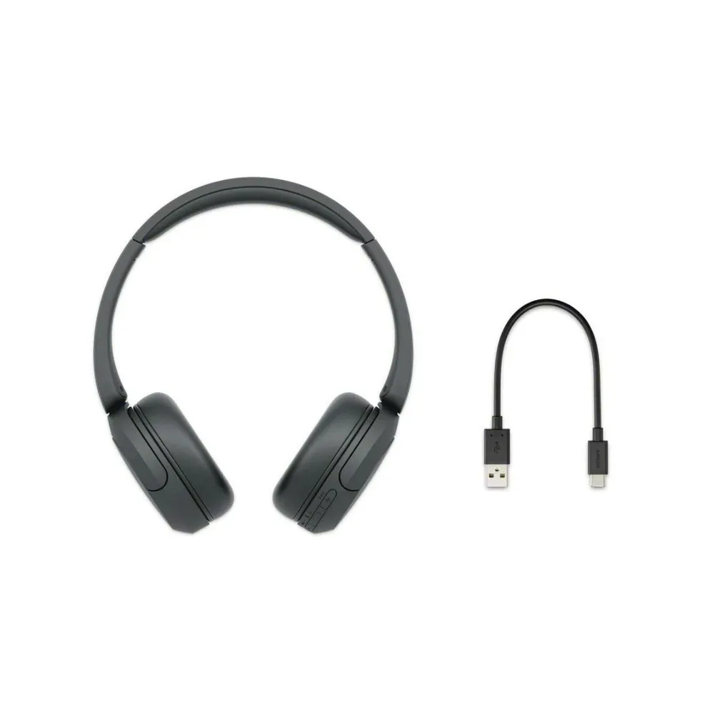 Sony Wh-CH520 Wireless Bluetooth On-Ear Headset (Black) with Locator Keychain