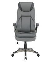 Office Star 49.5" Leather, Nylon Executive Bonded Leather Chair