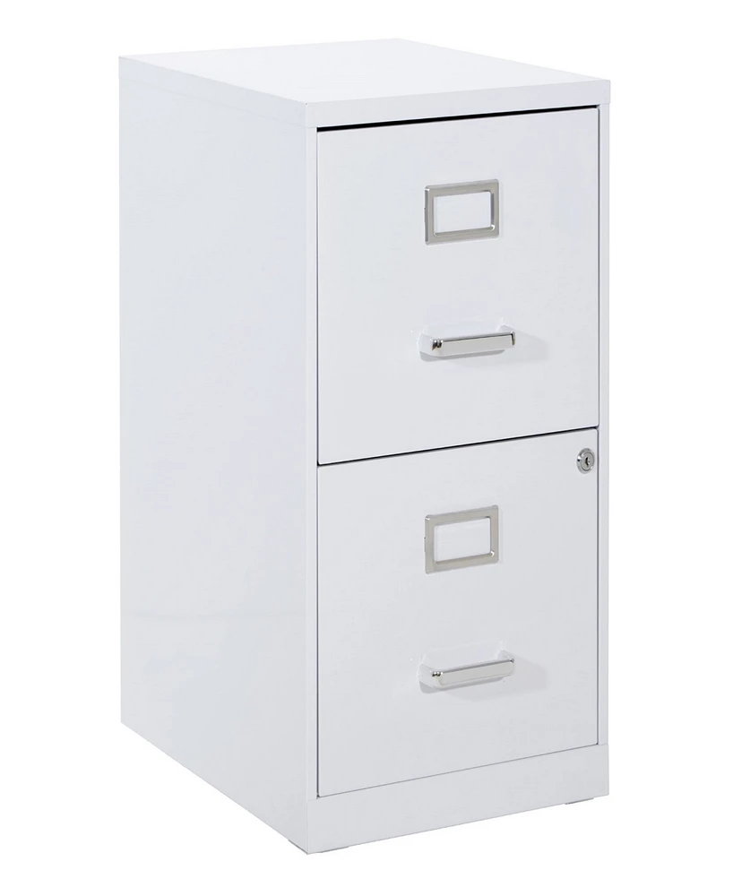 Office Star 23.5" 2 Drawer Locking Metal File Cabinet