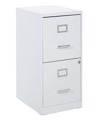 Office Star 23.5" 2 Drawer Locking Metal File Cabinet