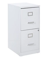 Office Star 23.5" 2 Drawer Locking Metal File Cabinet