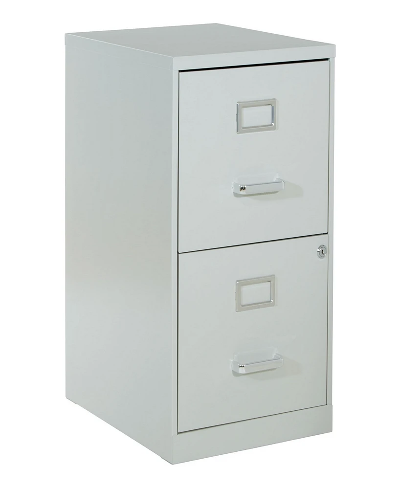 Office Star 23.5" 2 Drawer Locking Metal File Cabinet