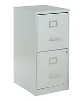 Office Star 23.5" 2 Drawer Locking Metal File Cabinet