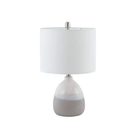 Home Outfitters Beige Table Lamp , Great for Bedroom, Living Room, Casual