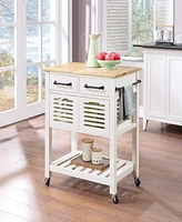 Office Star 34.25" Wood Stafford Kitchen Cart