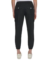 Dkny Sport Women's Cotton Drawstring Cargo Joggers