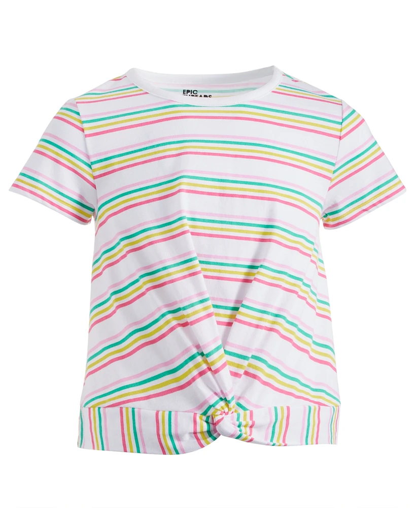 Epic Threads Big Girls Amelie Striped Twist-Front Top, Created for Macy's