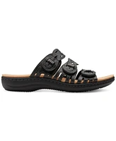 Clarks Laurieann Ruby Scalloped Strap Slide Sandals
