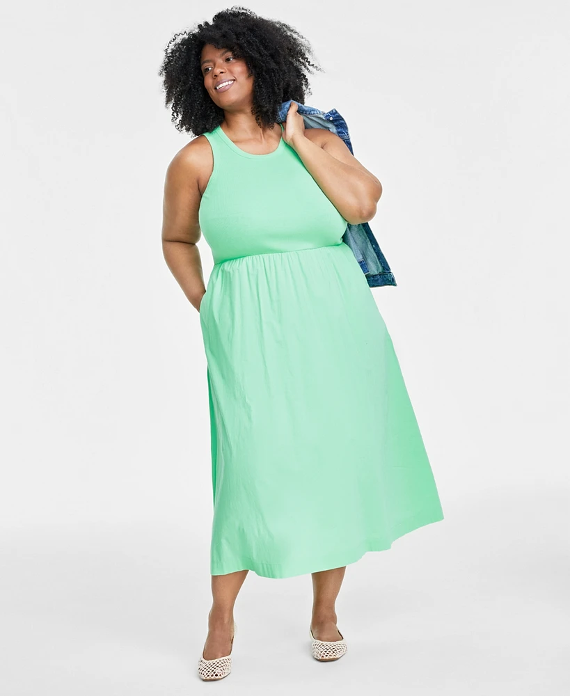 On 34th Trendy Plus Size Tank Midi Dress, Created for Macy's