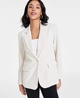 Bar Iii Women's Twill One-Button Blazer, Created for Macy's