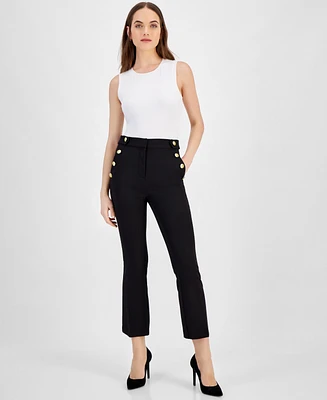 I.n.c. International Concepts Women's High-Rise Sailor Crop Straight-Leg Pants, Created for Macy's