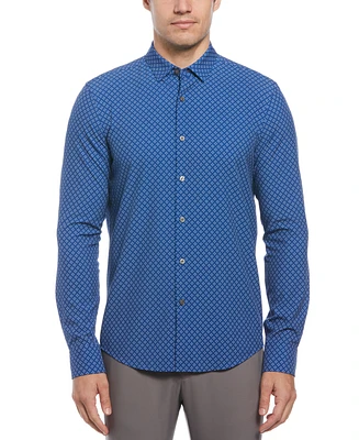 Perry Ellis Men's Slim-Fit Stretch Diamond Geo-Print Button-Down Shirt