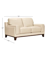 Jeddo 70" Leather Loveseat, Created for Macy's