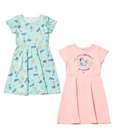 Bluey Mom Dad Bingo Girls 2 Pack Skater Dresses Toddler Child