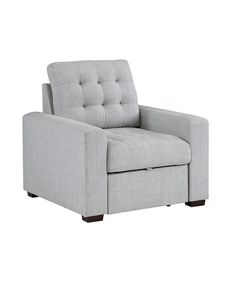 White Label Bonita 38" Chair with Pull-Out Ottoman