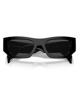 Prada Low Bridge Rectangular Unisex Sunglasses, Pr A01SF